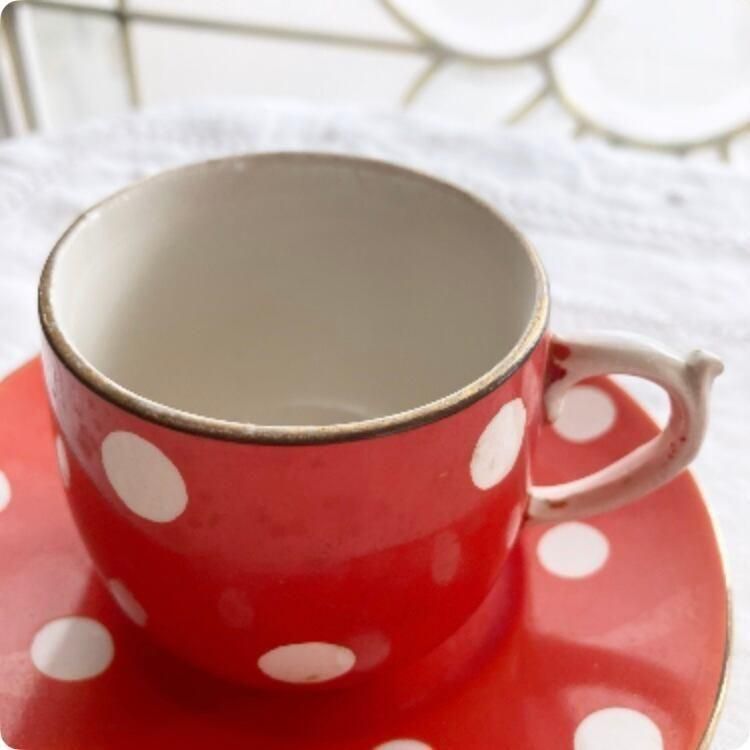 フランス直輸入】レトロな赤の水玉模様が可愛らしい ディゴワン