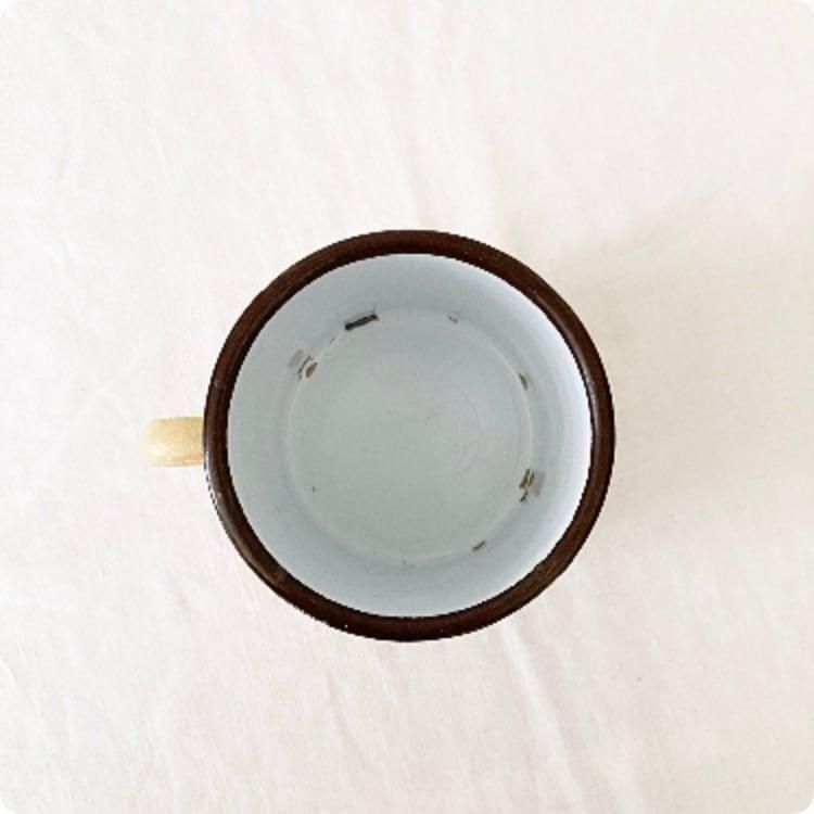 フランス直輸入】 素朴でレトロな花柄が素敵 ヴィンテージ ホーロー製