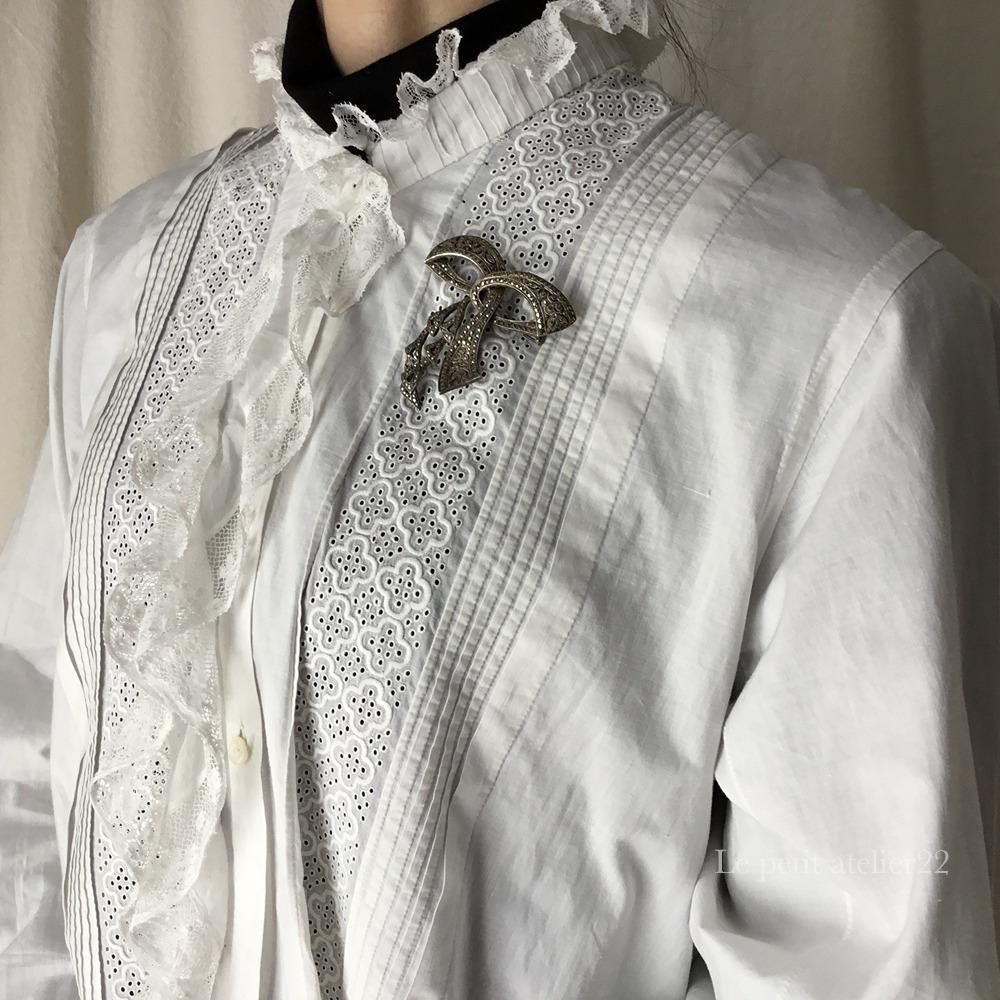 大人用F) フランス アンティーク リネン ワンピース ヴァランシエンヌ