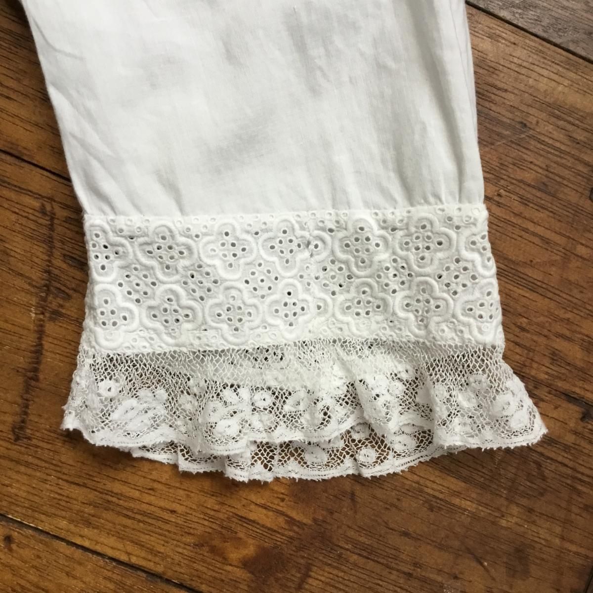 大人用F) フランス アンティーク リネン ワンピース ヴァランシエンヌ