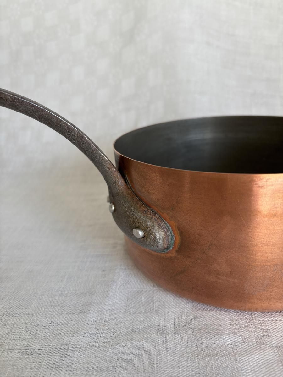銅片手鍋 フランス本格派 銅鍋 使い勝手の良い厚さ1mm #2 直径184