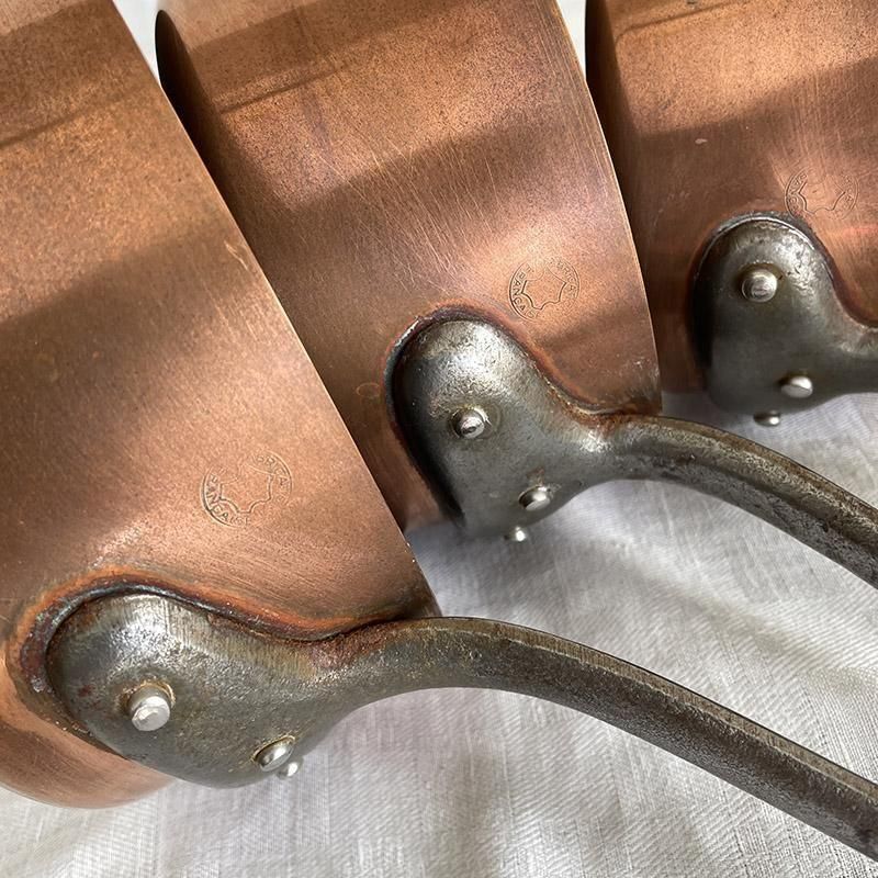 銅片手鍋 フランス本格派 銅鍋 使い勝手の良い厚さ1mm #2 直径184