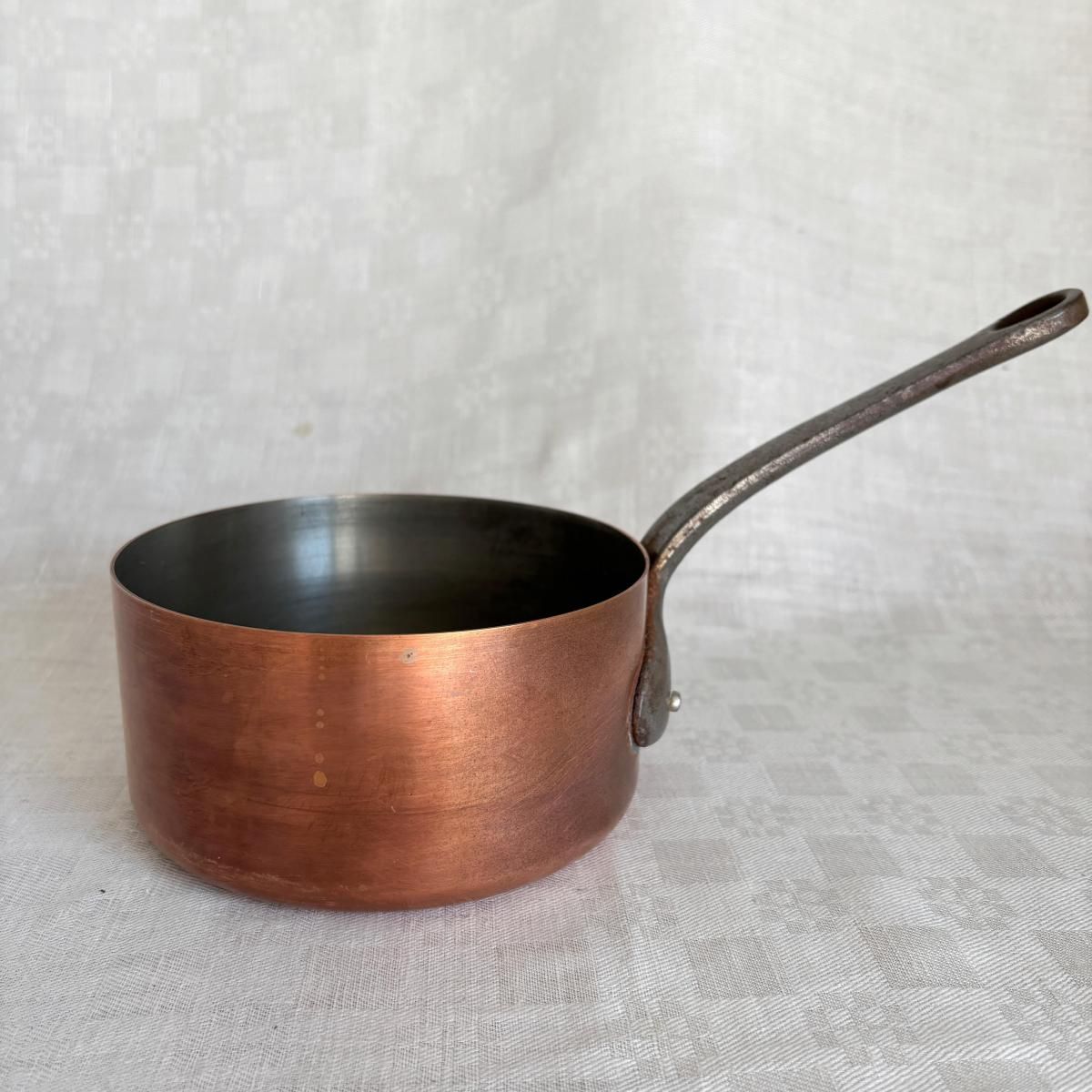 銅片手鍋 フランス本格派 銅鍋 使い勝手の良い厚さ1mm #4直径140mm