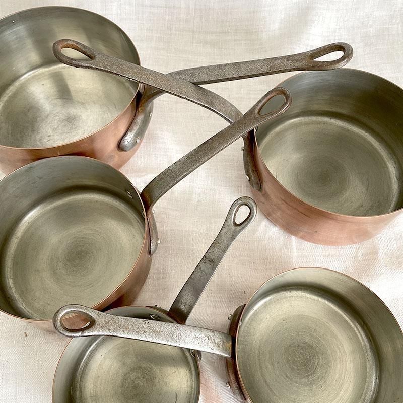 銅片手鍋 フランス本格派 銅鍋 使い勝手の良い厚さ1mm #4直径140mm