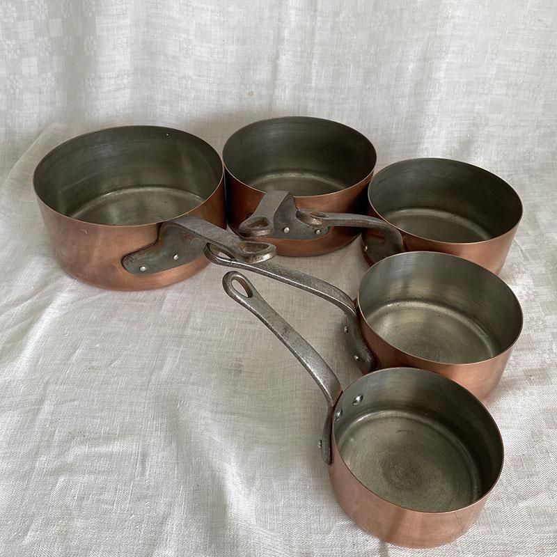 銅片手鍋 フランス本格派 銅鍋 使い勝手の良い厚さ1mm #5直径122mm