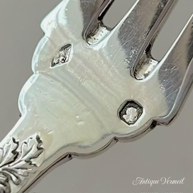 フランス銀器 ロココ・スタイル デザート・フォーク 2本セット