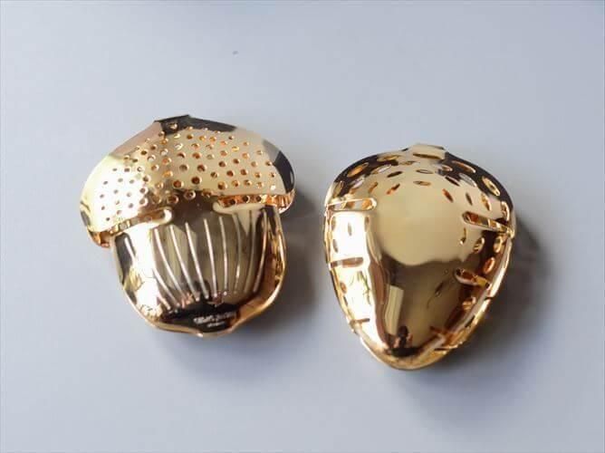 箱付き デンマーク製 Georg Jensen ゴールドの木の実モチーフ