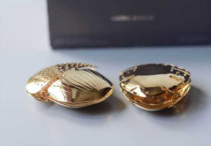 ジョージ ジェンセン イヤーオーナメント ５点 セット クリスマス 共箱 箱付き デンマーク製 Georg Jensen ゴールドの木の実モチーフ