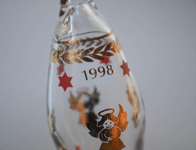 デンマーク製 Bing & Grondahl 1998 ガラスのクリスマスオーナメント
