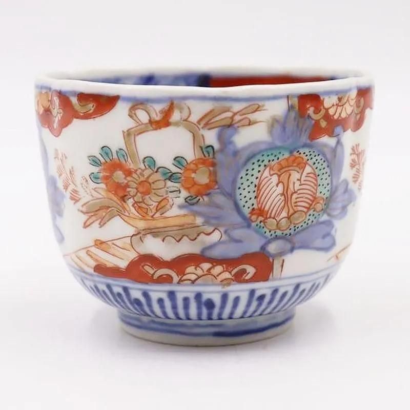 手描き 色絵 赤絵 金彩 湯呑み 伊万里 小鉢 蕎麦猪口 アンティーク