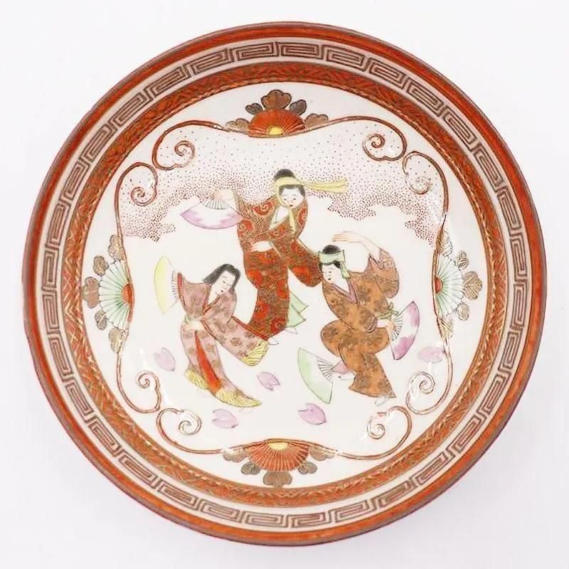 骨董　アンティーク　赤絵　豆皿　手塩皿　輪花皿　小皿　和食器　お正月 Amazon | 骨董 アンティーク 赤絵 豆皿 手塩皿 輪花皿 小皿 和食器