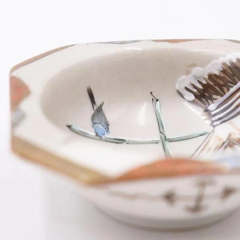 九谷焼 変形 八角 豆皿 手塩皿 明治 大正 骨董 アンティーク