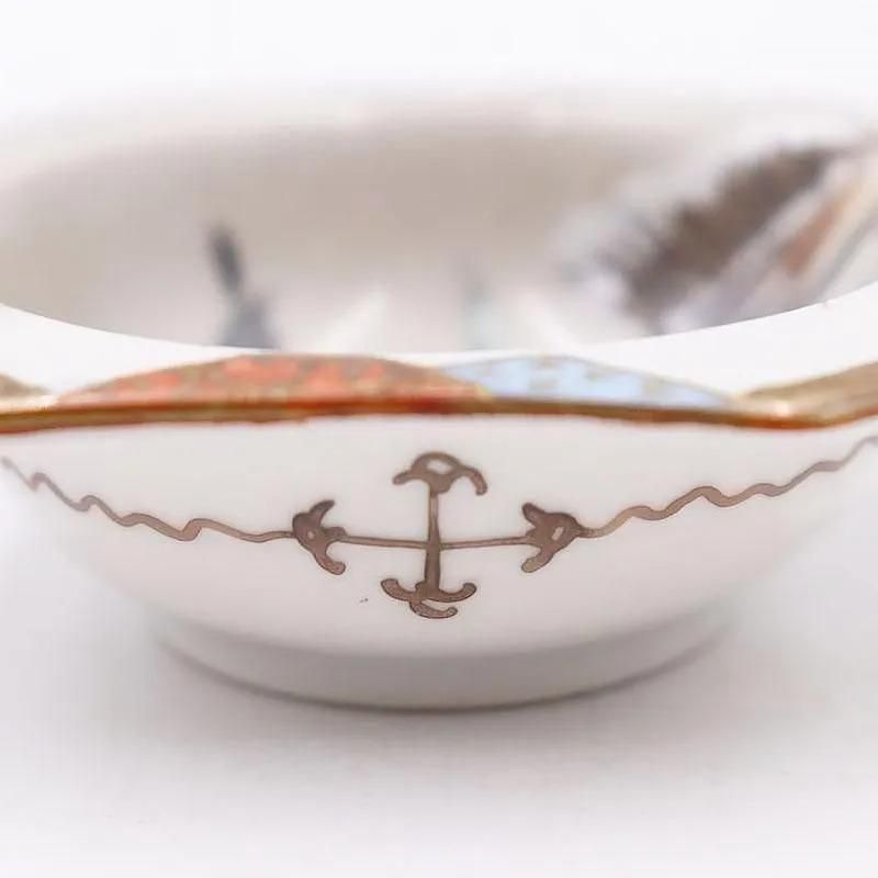 九谷焼 変形 八角 豆皿 手塩皿 明治 大正 骨董 アンティーク