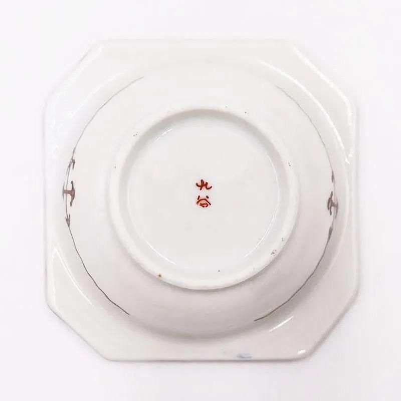 九谷焼 変形 八角 豆皿 手塩皿 明治 大正 骨董 アンティーク