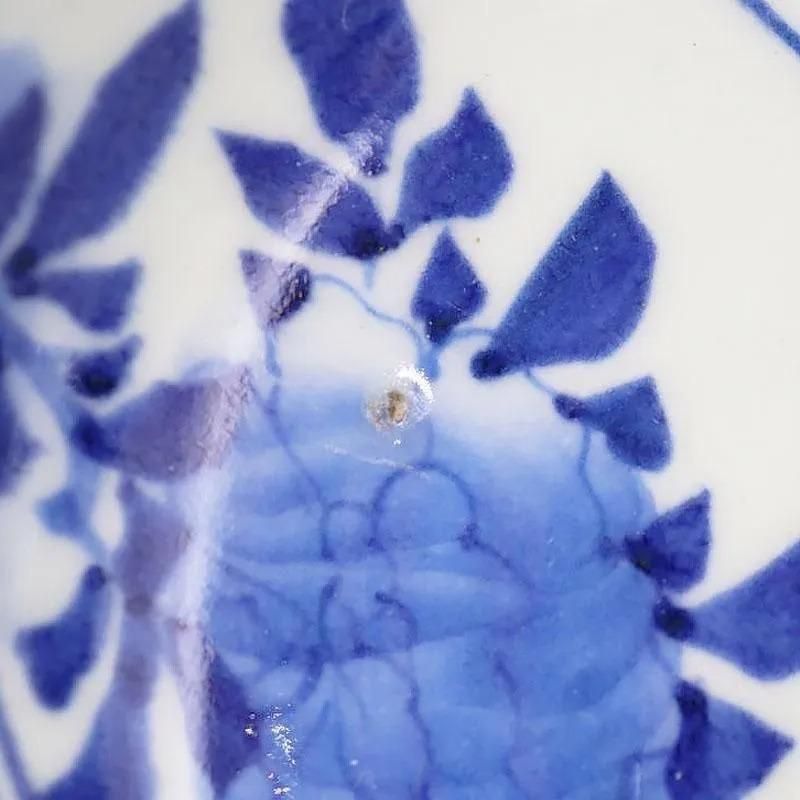 手描き 染付 中鉢 呉須 藍 紺 盛り鉢 飾り鉢 アンティーク 骨董 日本製