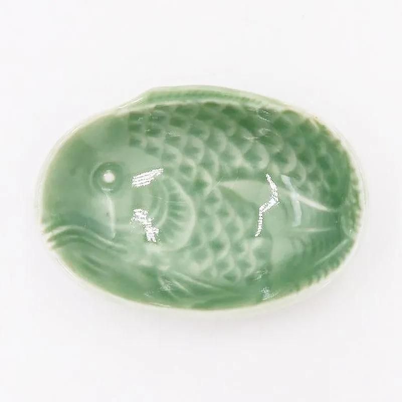 豆皿 三田青磁 緑釉 グリーン ミニ 手塩皿 醤油皿 昭和初期 日本製 和