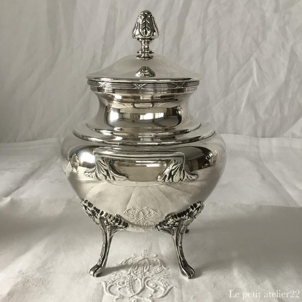 フランス Raoul Monteillet アンティーク シルバープレート シュガー