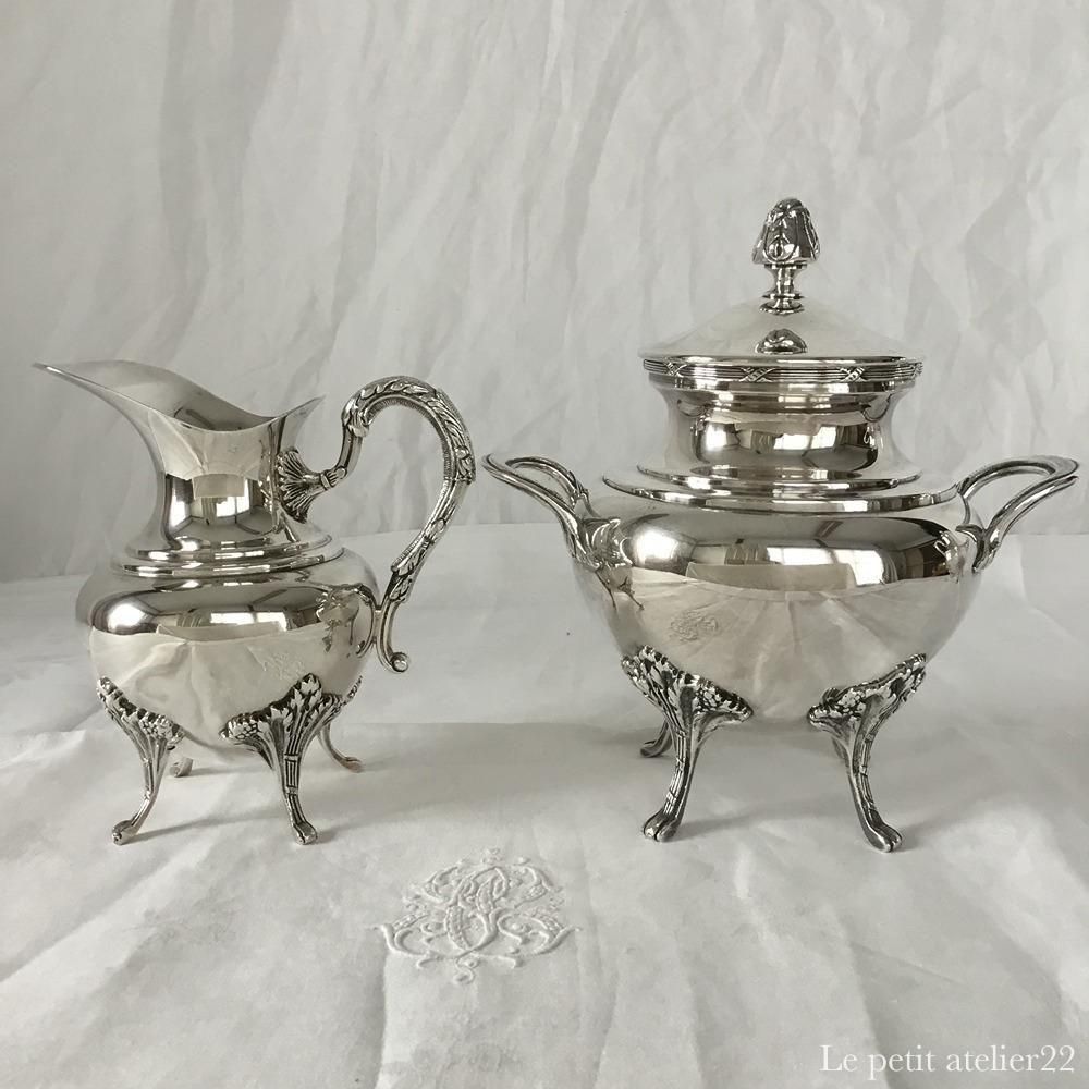 フランス Raoul Monteillet アンティーク シルバープレート シュガー