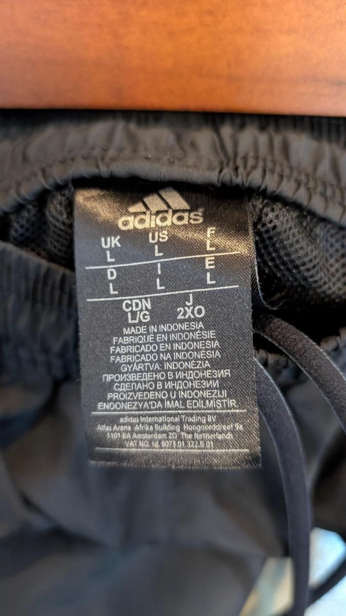 adidas �ʥ�����ѥ�ġ������ɥ��åס��ݥꥨ���ƥ롡�饤��ѥ�ġ�L���������֥�å������ǥ����� �������å�