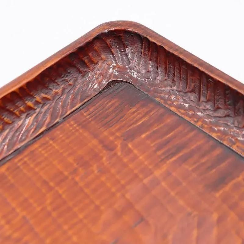 一枚板 手彫り 讃岐盆 トレイ 透き漆 民芸 ナチュラル 素朴 昭和初期