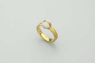 Nagi flat-ring  (brass / K18GP)