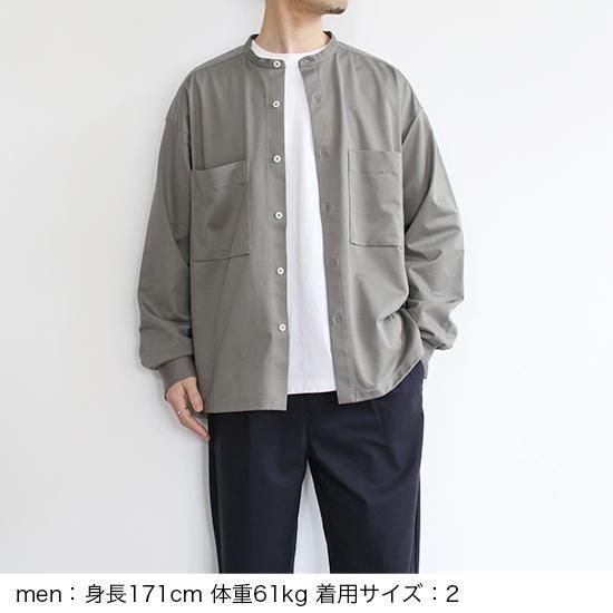 holk BAND COLLER SHIRT グレー サイズ2 ファッション 通販ファッション - holk BAND COLLER SHIRT