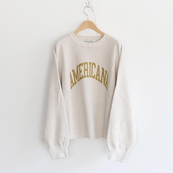 【極美品✨】 AMERICANA/アメリカーナ CREW NECK SWEAT Americana/アメリカーナ] ロゴ刺繍クルーネックスウェット