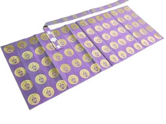 No4661 法衣　五条袈裟　五条衣　紫　横140×縦55cm 織物　送料無料 No4661 法衣 五条袈裟 五条衣 紫 横140×縦55cm 織物 送料無料 No4661