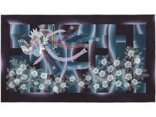 修多羅　紫白色　房無し　七条袈裟（検索 修多羅 直七限定｜特別七色に金蛍打 金銀七宝編 – 直七法衣店
