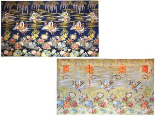 総柄七条袈裟　合冬用　花園に鳳凰の商品画像