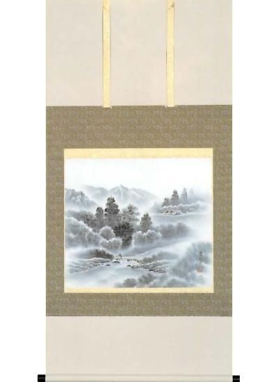 横山清汀　 【水墨山水】　額縁入り 横山清汀 【水墨山水】 額縁入り - メルカリ