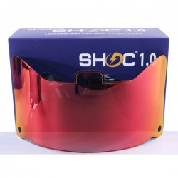 SHOC 1.0 LIGHTNING フットボールバイザー タイガーブラッド･レッド