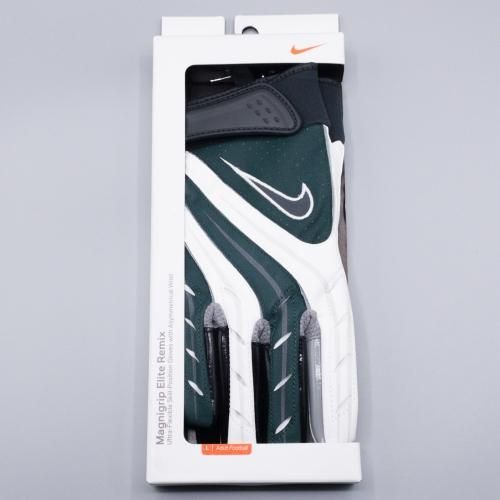 Lサイズ NIKE MAGNIGRIP ELITE REMIX GLOVES ホワイト・ダークグリーン ...