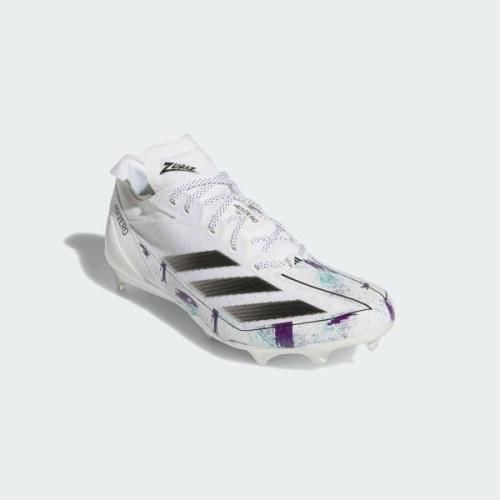 28㎝】Adidas ELECTRIC ホワイトシルバーアメフト スパイク