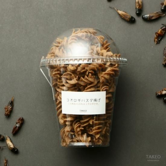 コオロギパスタ揚げ この商品の はコオロギです 販売終了商品 昆虫食のtakeo 通販 実店舗 製造 養殖 研究