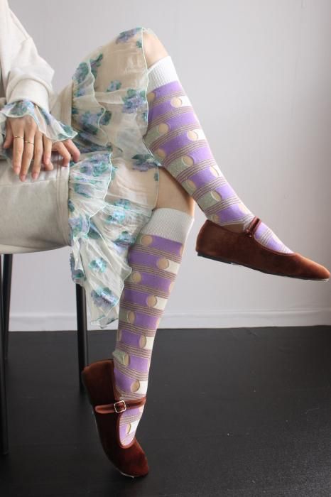 Multi Color Hall High  Socks - COLOR SELECT