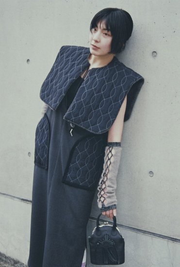 ͽʡAmulet  GAMAGUCHI Leather MIni Bag  - BLACK