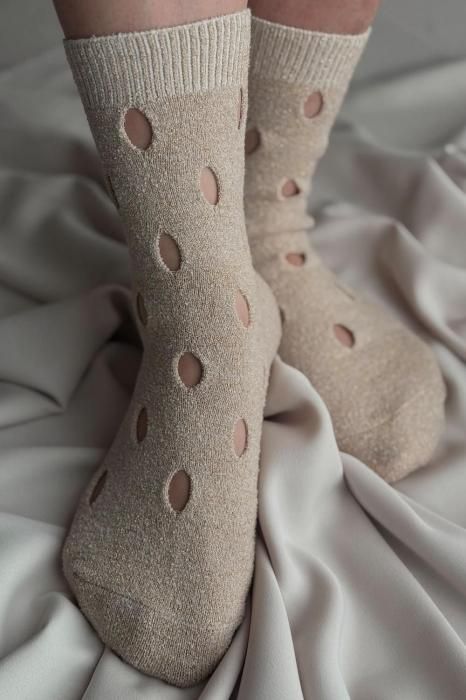 <img class='new_mark_img1' src='https://img.shop-pro.jp/img/new/icons14.gif' style='border:none;display:inline;margin:0px;padding:0px;width:auto;' />Hall & Lame Knit Socks - CLEAM
