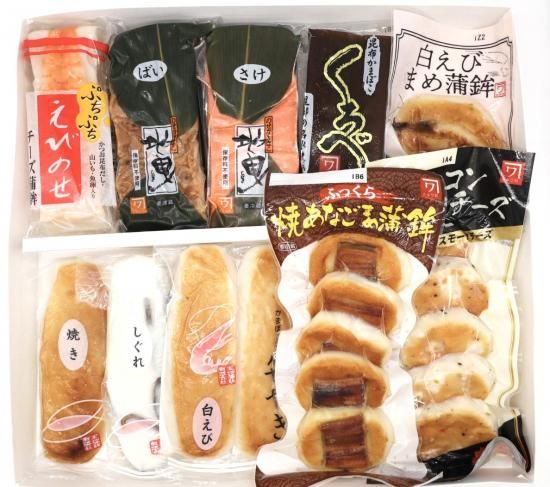 地曳・豆かま3種ミックス10本入 - 富山のかまぼこ 生地蒲鉾〈公式