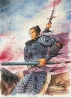 王欣太　『三国志大戦カードゲーム　楽進』　(原画)