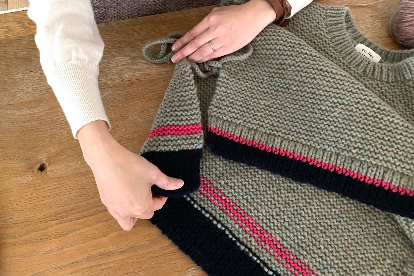 DARUMA × atelier naruse｜GEEK ~mong-mal~ hand knitted vest