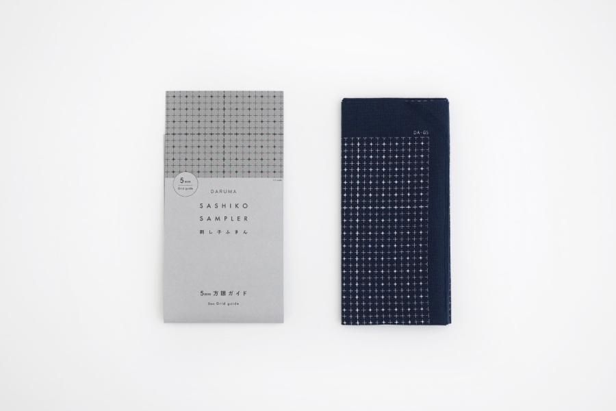 刺し子ふきん方眼ガイド(紺) - DARUMA STORE 刺し子ふきん方眼ガイド(紺) - DARUMA STORE