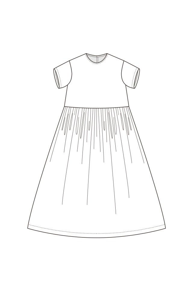 no.7 Short sleeve gather dress（ショートスリーブギャザードレス）