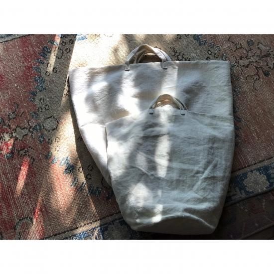 antique cottonlinen bucket tote bag (big) - tsukuroite