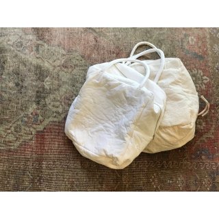  antique cottonlinen quilt Box Bag(L)