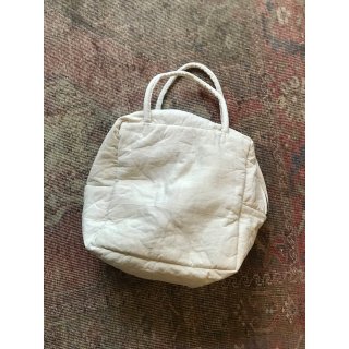  antique linen quilt Box Bag(L)