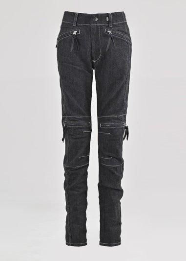 MaxFritz　マックスフリッツ　サイドパネルパンツ　50サイズ ブラック 黒 maxfritz femme/マックスフリッツファム】 MFP-2506/サイド