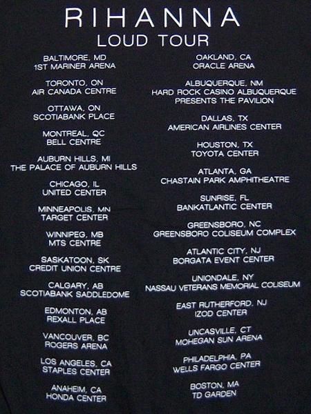 Rihanna Loud Tour Tシャツ RIHANNA 
