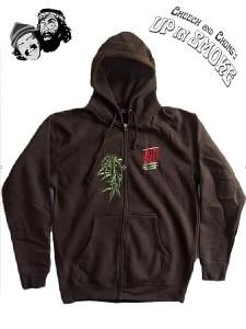 Cheech & Chong LIght Up Tour Embroidered Logo Zip Up Hoody