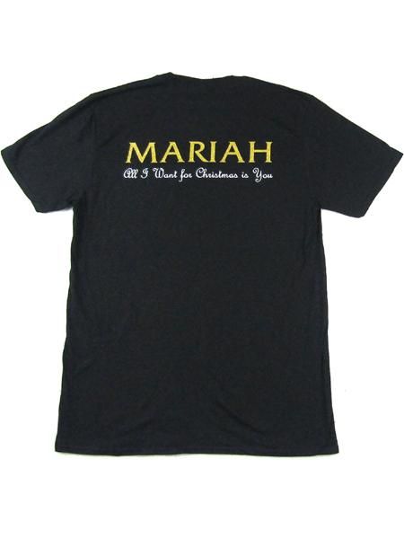 MARIAH CAREY ”All I Want For Christmas Is You Black” T-shirt